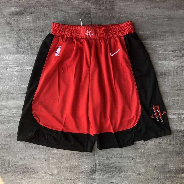 Men NBA Houston Rockets Red Shorts 04162